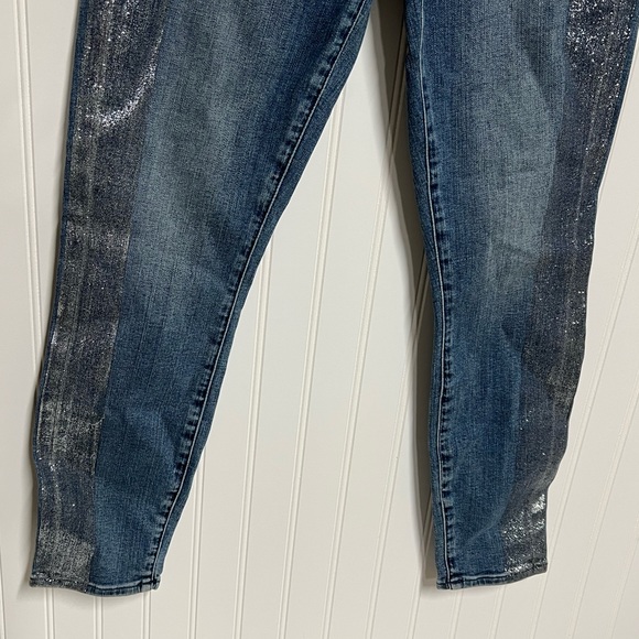 NWT 7 FOR ALL MANKIND B(air) High-waist Ankle Skinny Jeans 27 Glitter - Picture 10 of 13